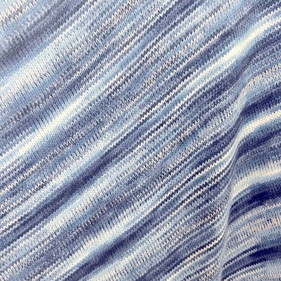 J. Jill One Size Blue Ombre Gradient Knit Open Poncho Ruana Wrap Coastal Boho - Picture 6 of 8